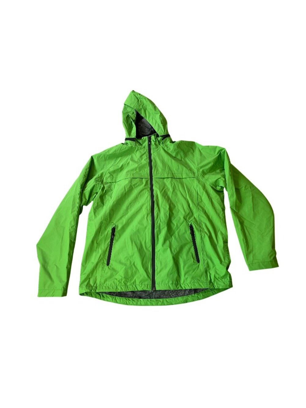 Port Authority Mens Lightweight Bright Green Hooded Jacket XL